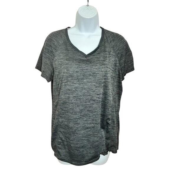 Women's Danskin Semi Fitted Gray Athletic Shirt Sz XL Vented Gym Top Yoga - Picture 3 of 6